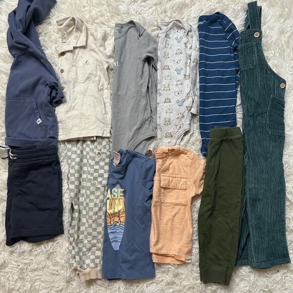 Baby Boy 2T 24 Months Outfits Sleeper Lot Of 11 Mixed Brands Fall Clothes - Picture 1 of 9